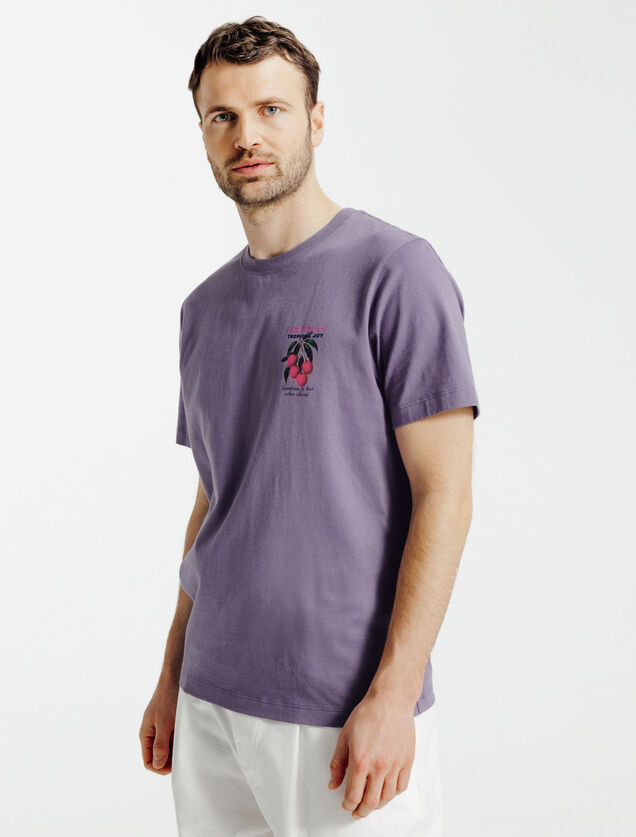 T-shirt met Japanse print voor- en achteraan