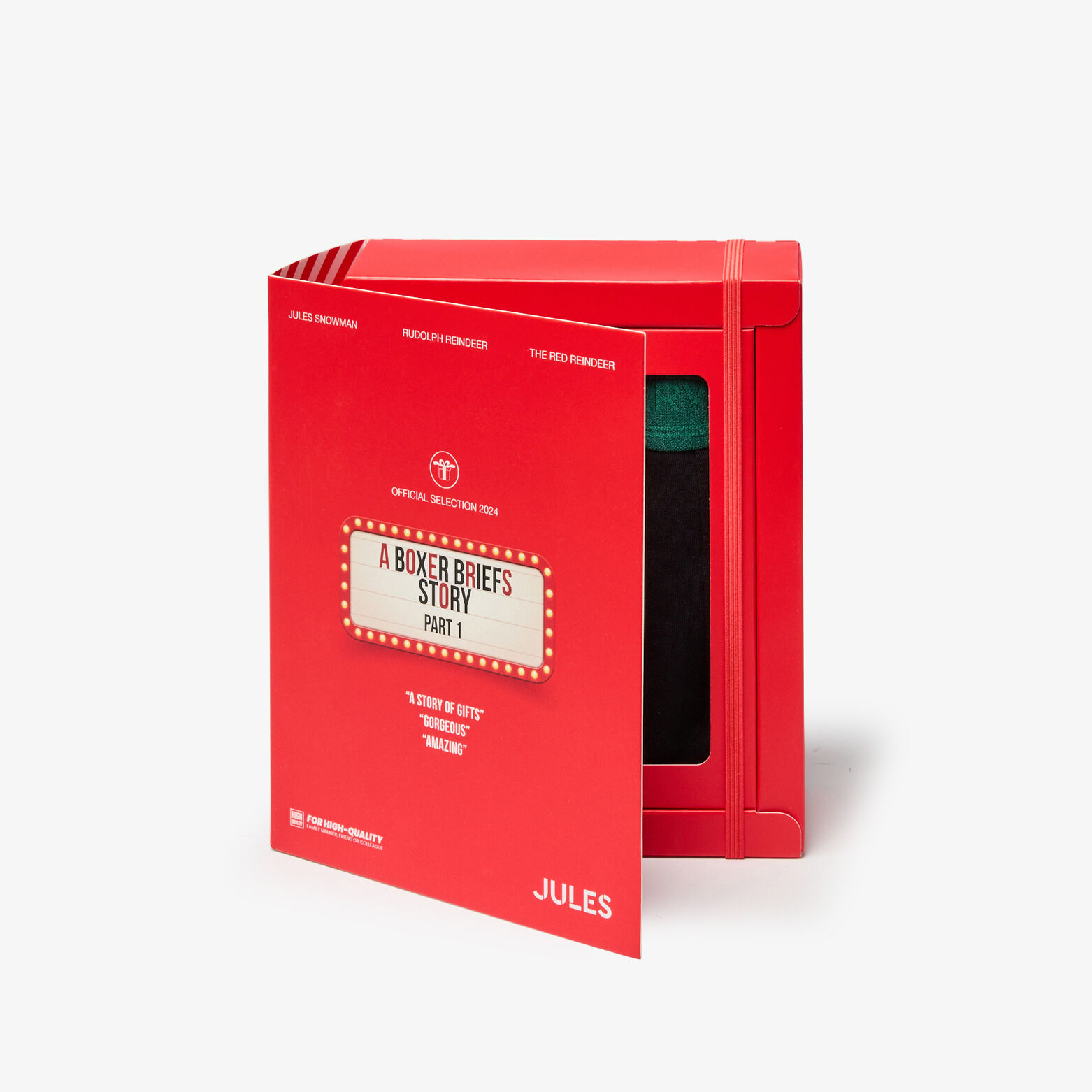 Box met 3 boxers met kleurrijke riem