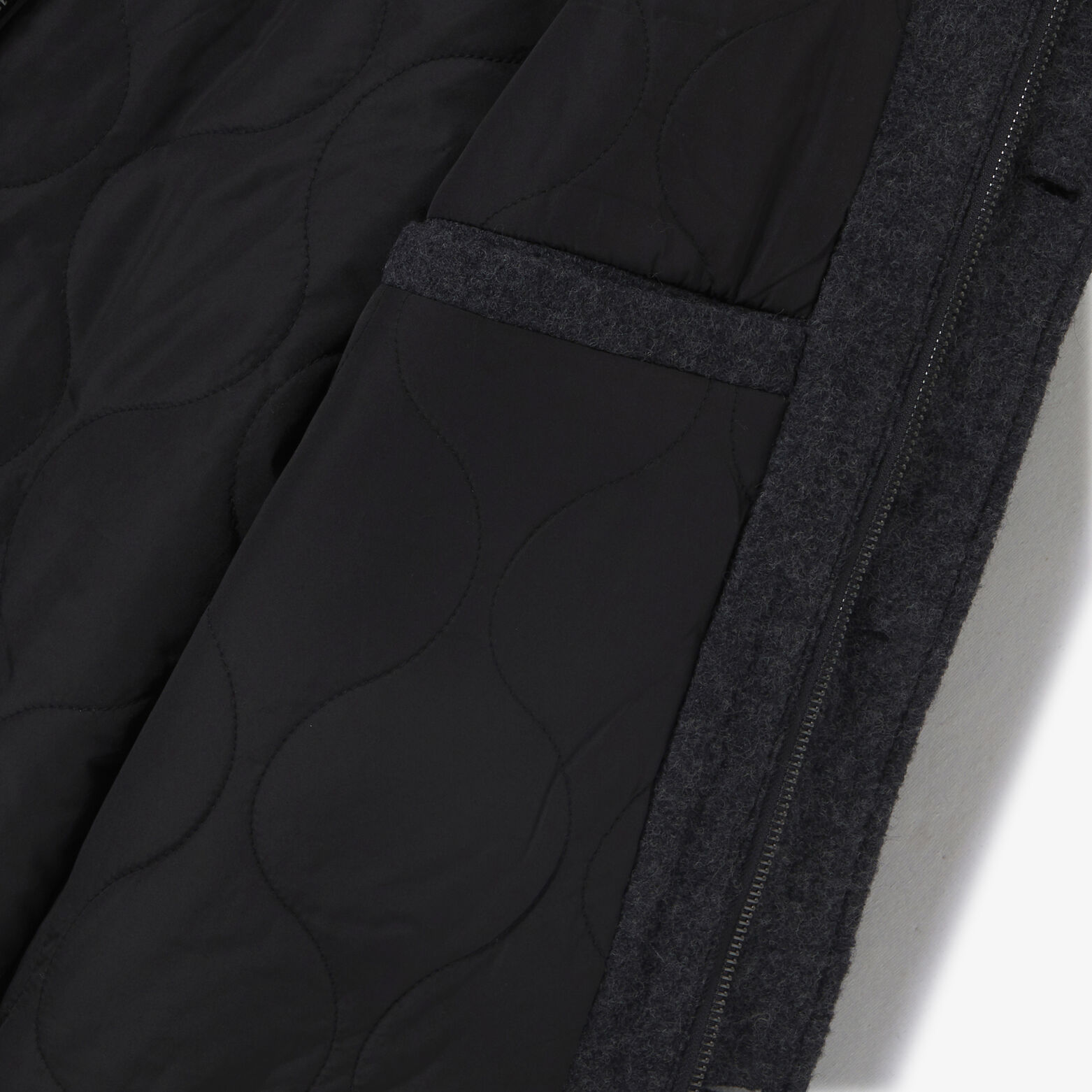 Jack met hemdskraag in wol