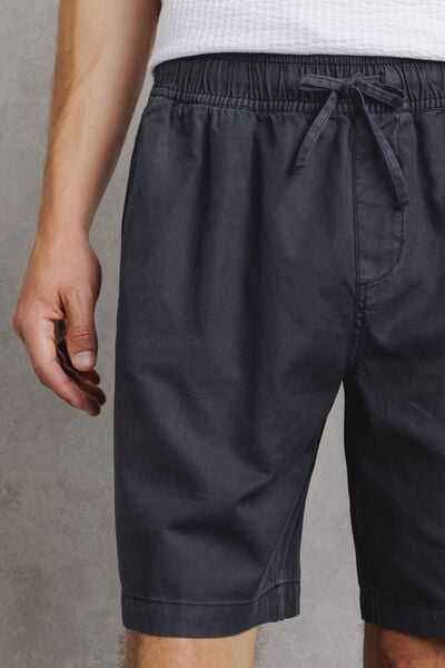 Bermuda coton lin taille &eacute;lastiqu&eacute;e