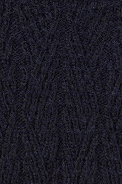 Pull col rond torsade