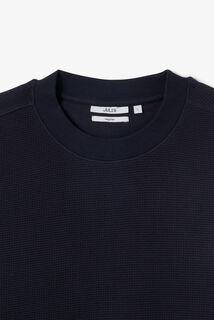 Sweater ronde hals in wafelstructuur