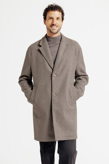 Manteau hiver long col tailleur