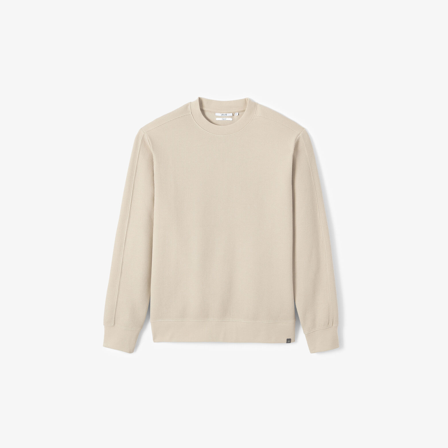 Sweat col rond gaufr&eacute;