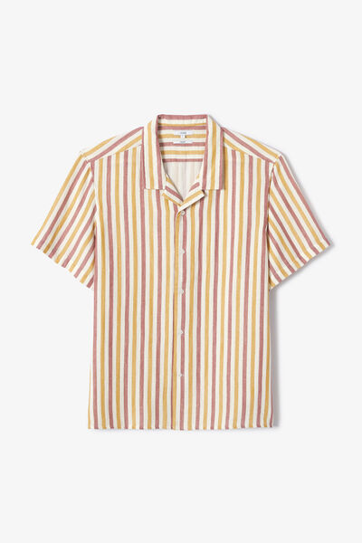 Regular fit gestreept overhemd met korte mouw van 