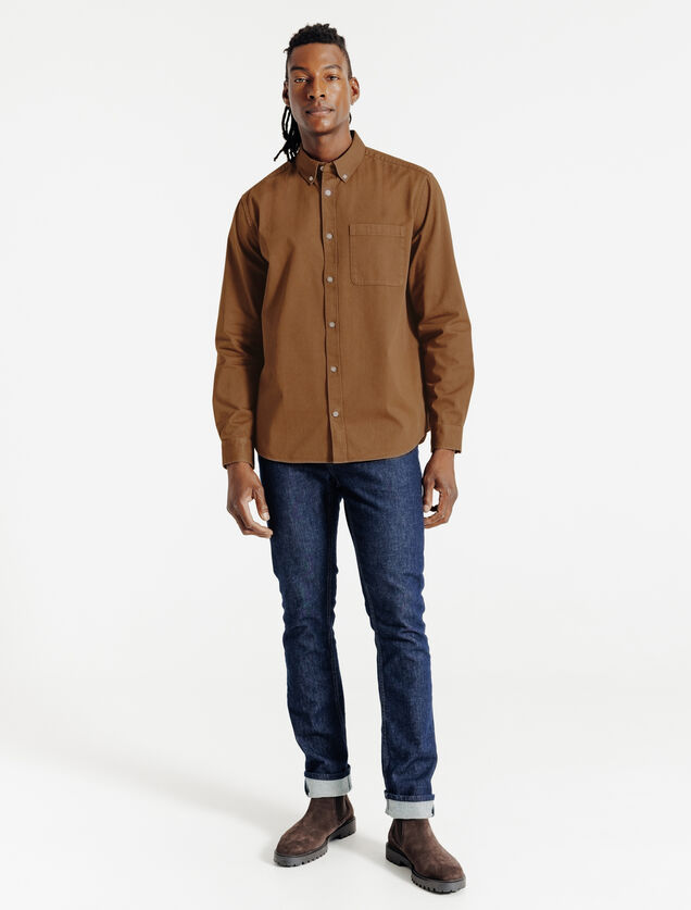 Chemise en coton unie