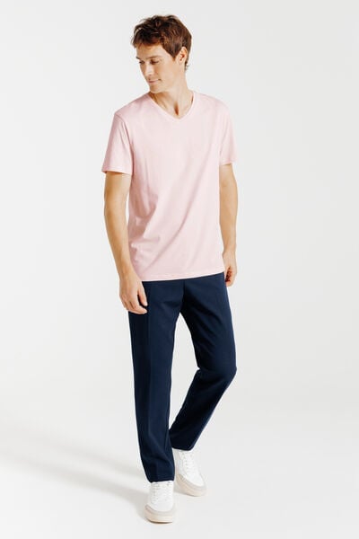 Tee shirt col V en coton
