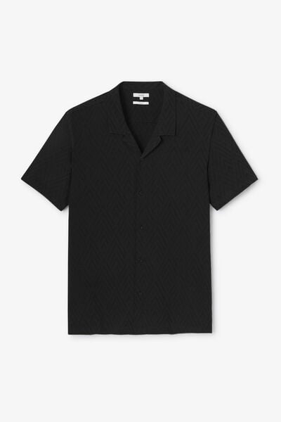 Chemisette en coton jacquard fluide