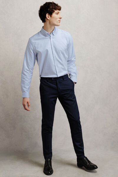 Chemise en coton regular unie