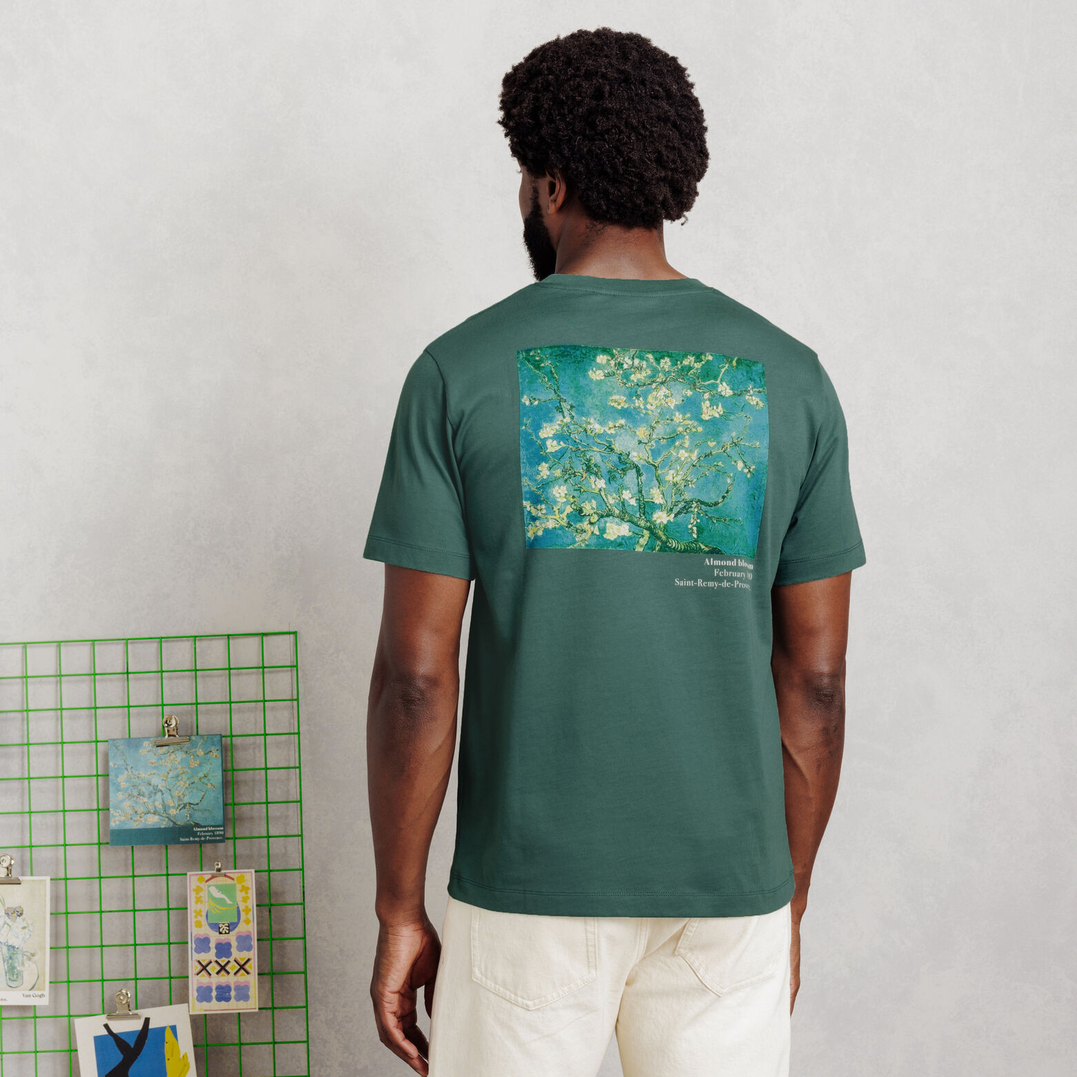 T-shirt met print voor en achter, licentie Van Gog