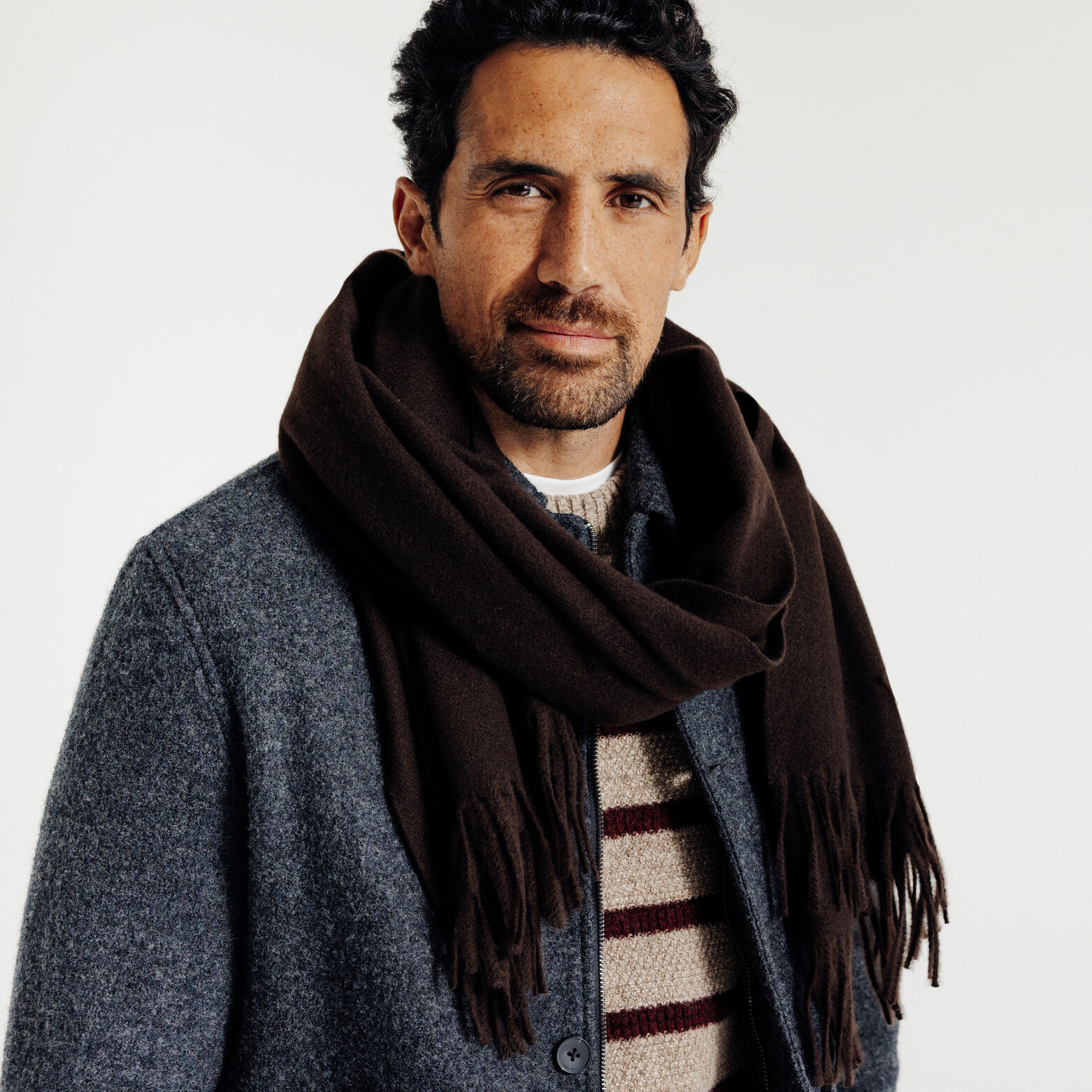 Effen sjaal met zacht aspect