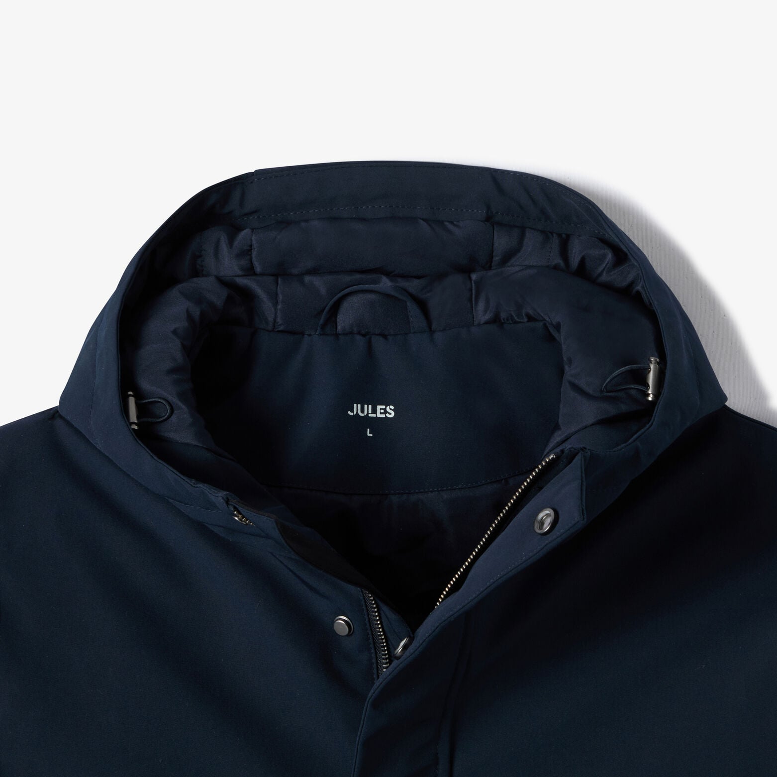Parka courte &agrave; capuche mati&egrave;re d&eacute;perlante