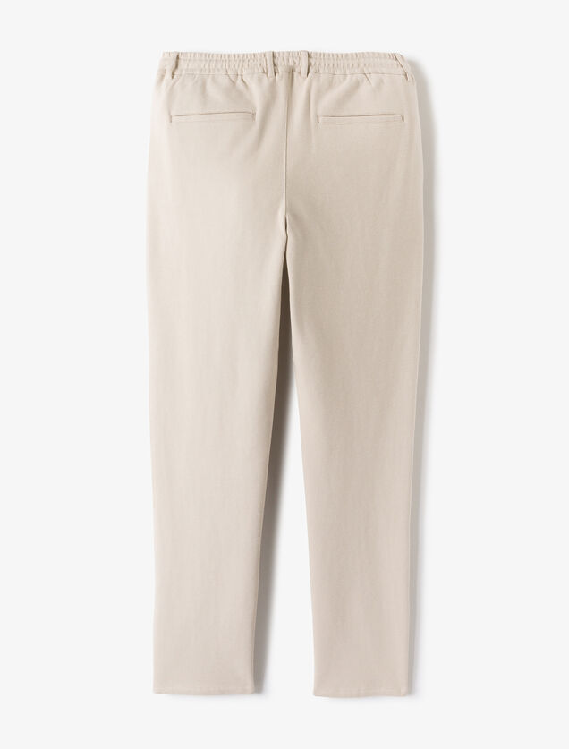 Tapered fit chinobroek in tricot