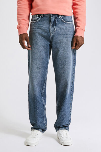 Baggy streetwear jeans, stone