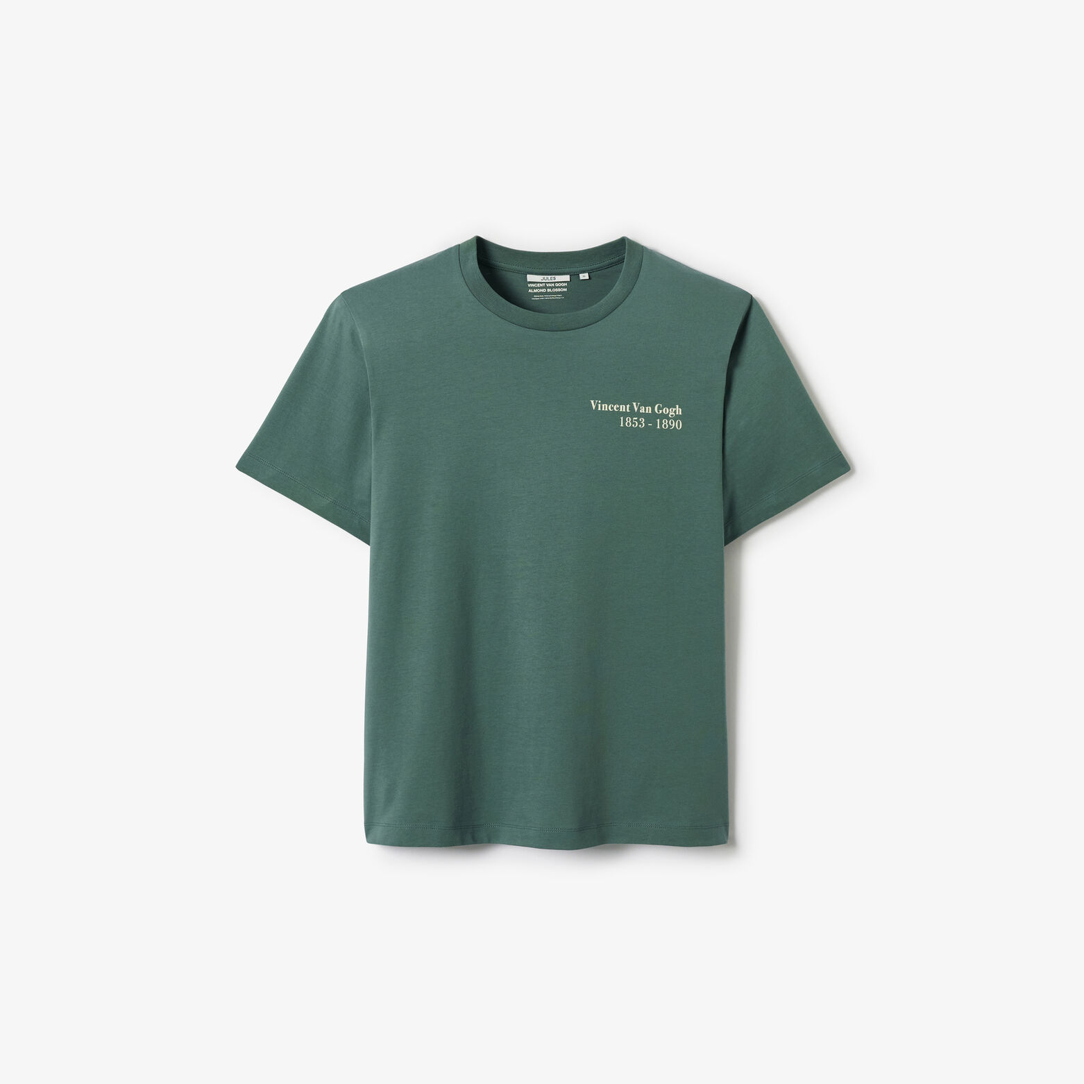 T-shirt met print voor en achter, licentie Van Gog