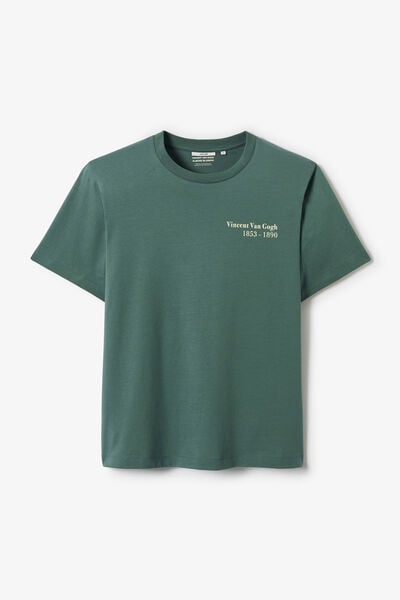 T-shirt met print voor en achter, licentie Van Gog