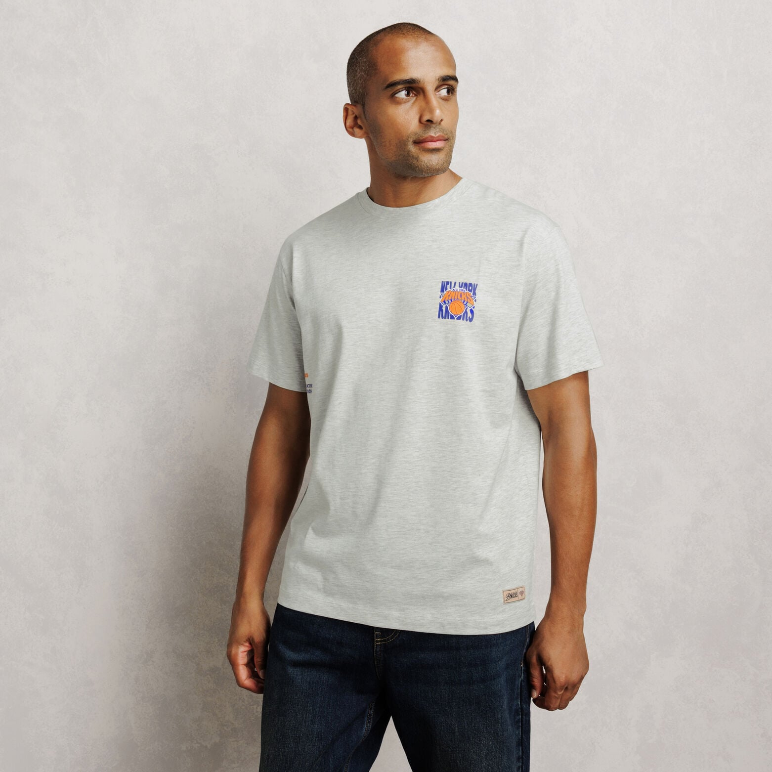 T-shirt met print New York Knicks NBA-licentie