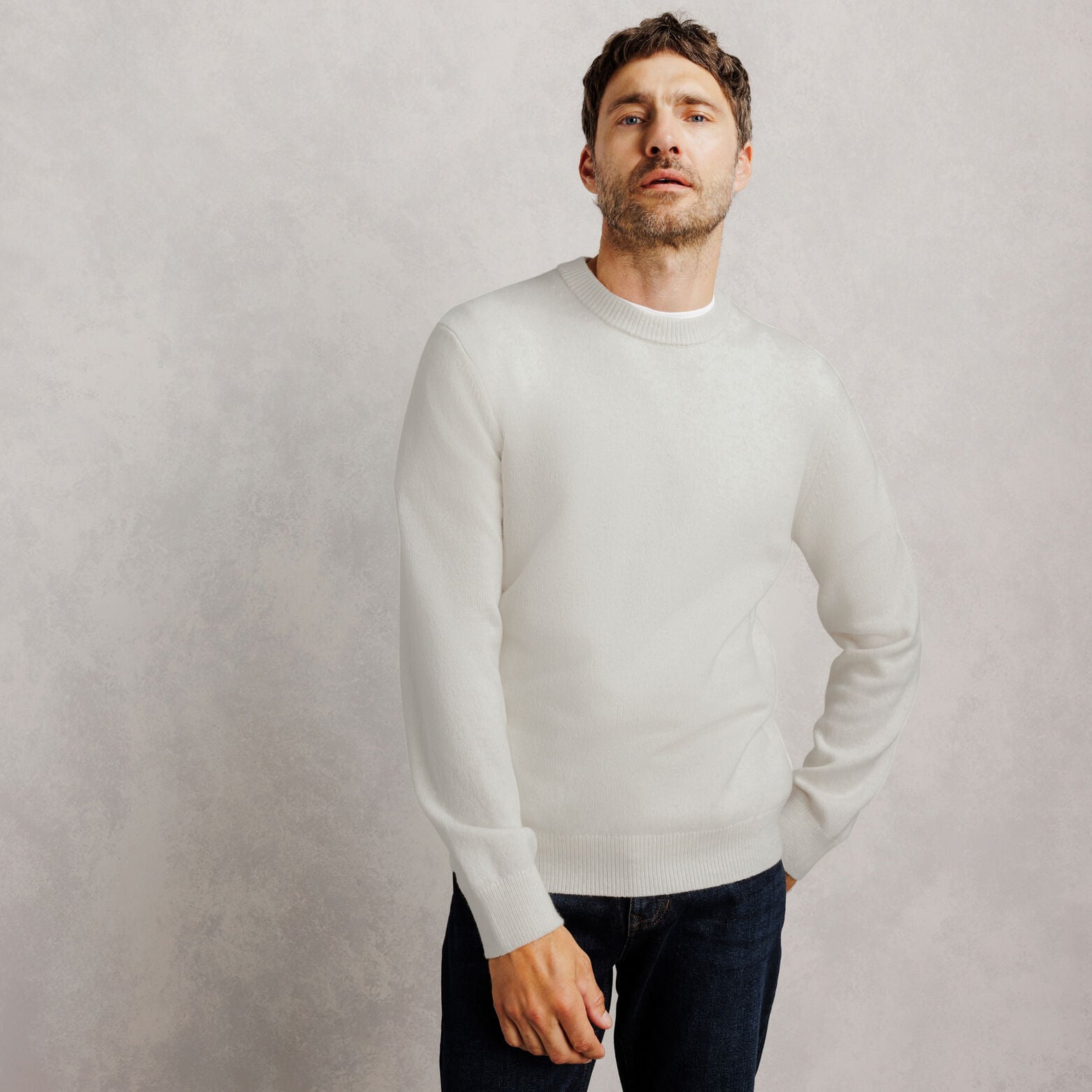 Pull col rond avec m&eacute;rinos
