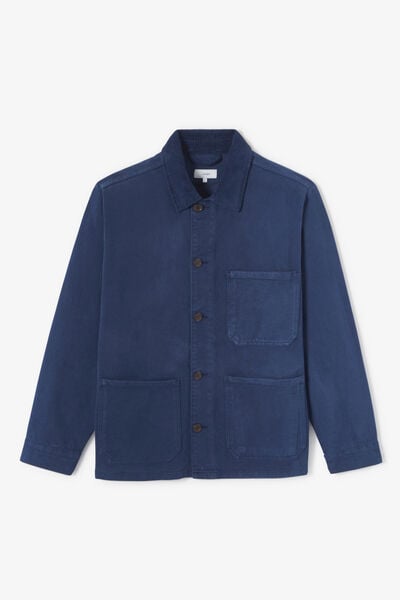 Veste col chemise en velours boutonn&eacute;e