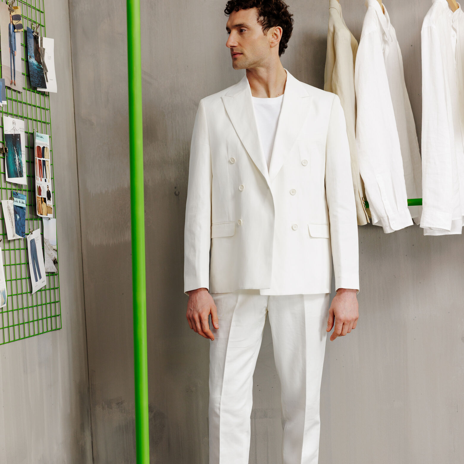 Veste de costume crois&eacute;e confort
