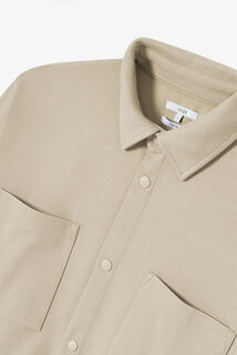 Surchemise en maille col chemise