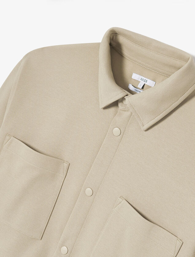 Surchemise en maille col chemise