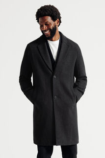 Manteau hiver long col tailleur