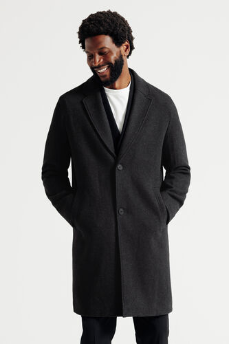 Lange wintermantel met reverskraag