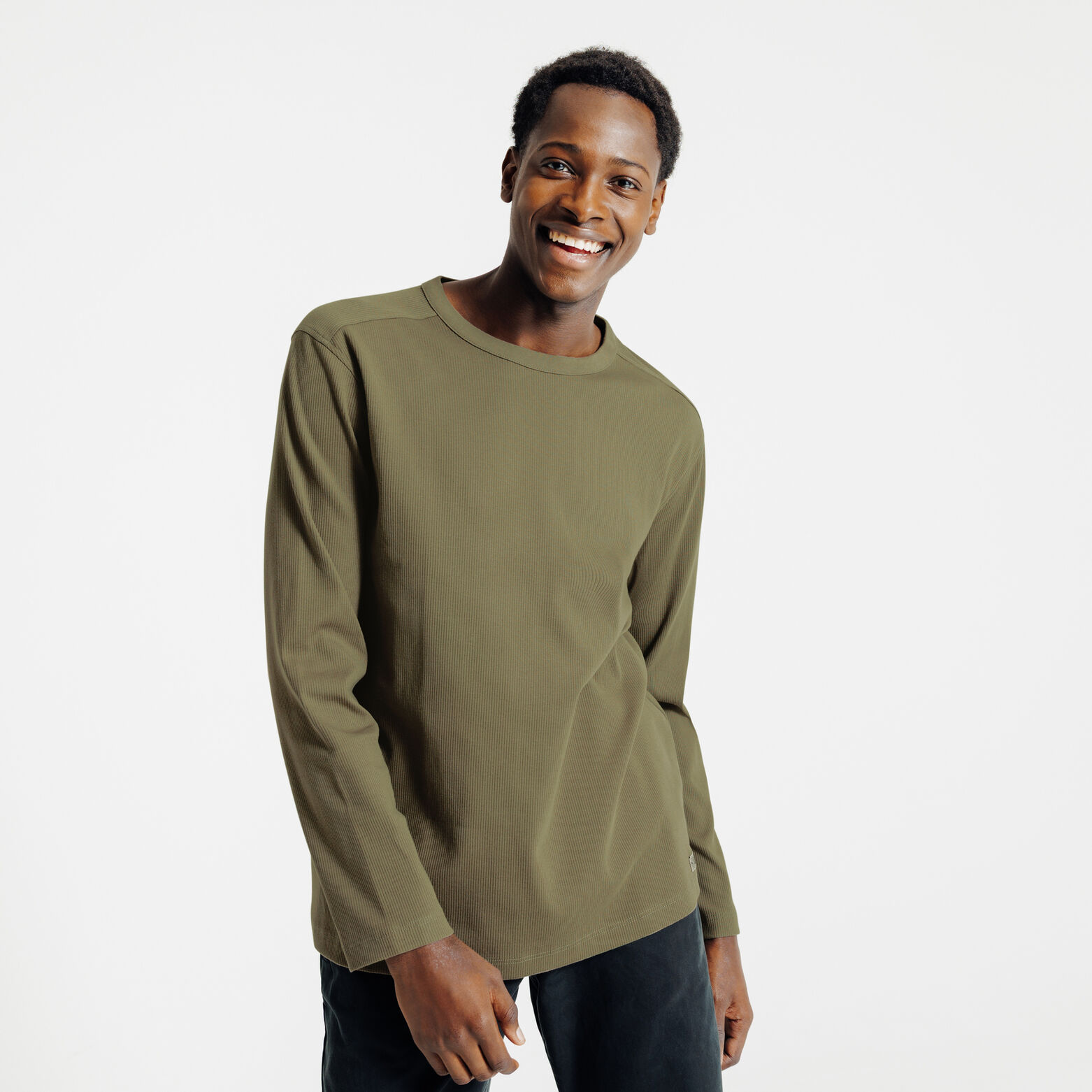 Tee shirt en c&ocirc;te manches longues