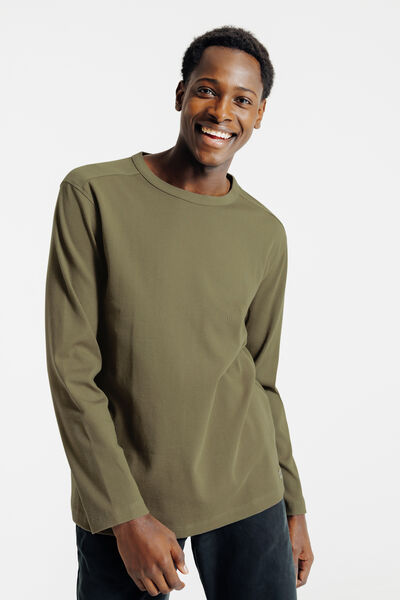 Tee shirt en c&ocirc;te manches longues