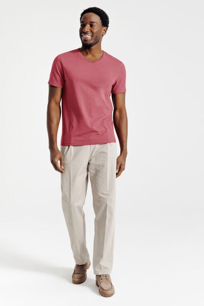 Tee shirt col V en coton
