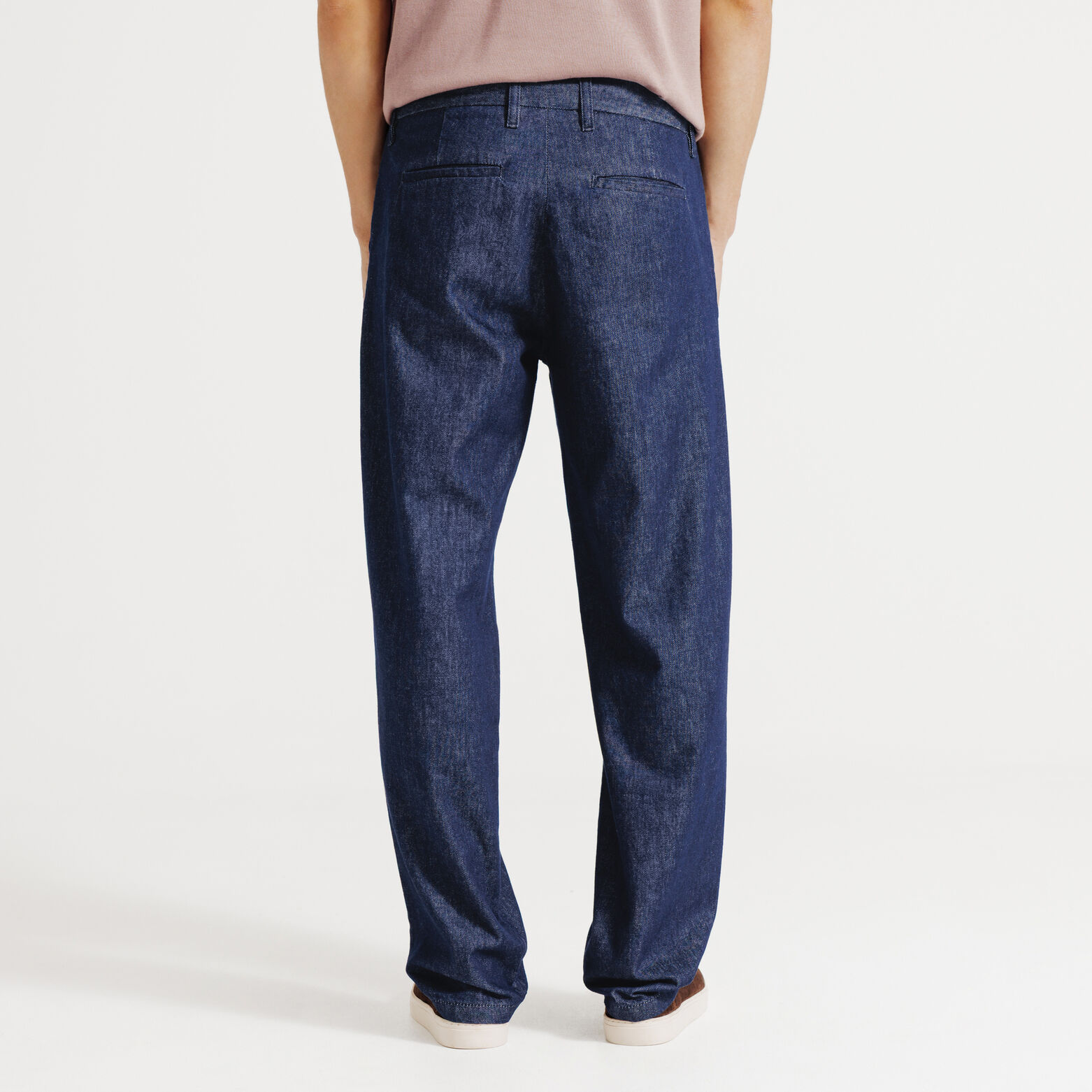 Loose fit jeans met plooien