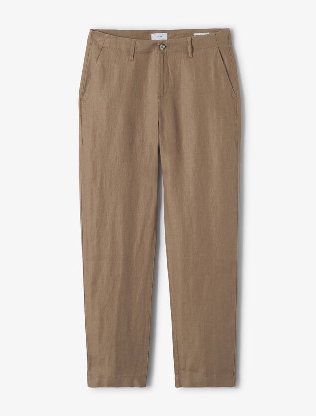 Loose fit chinobroek in 100% linnen