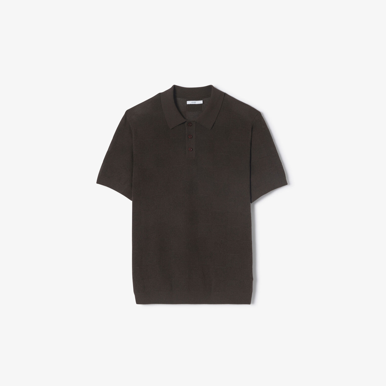 Polo en maille point damier