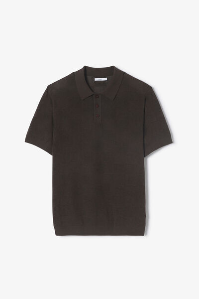Polo en maille point damier