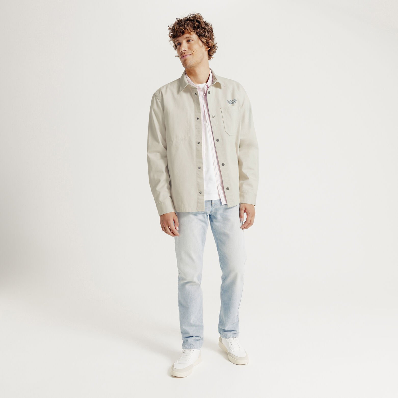 Surchemise en coton imprim&eacute;e