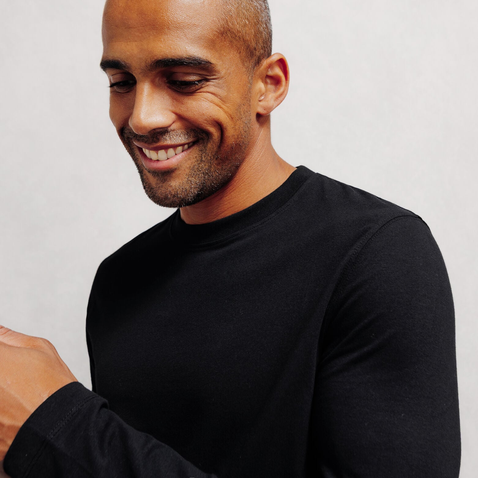 Slim basic T-shirt met ronde hals