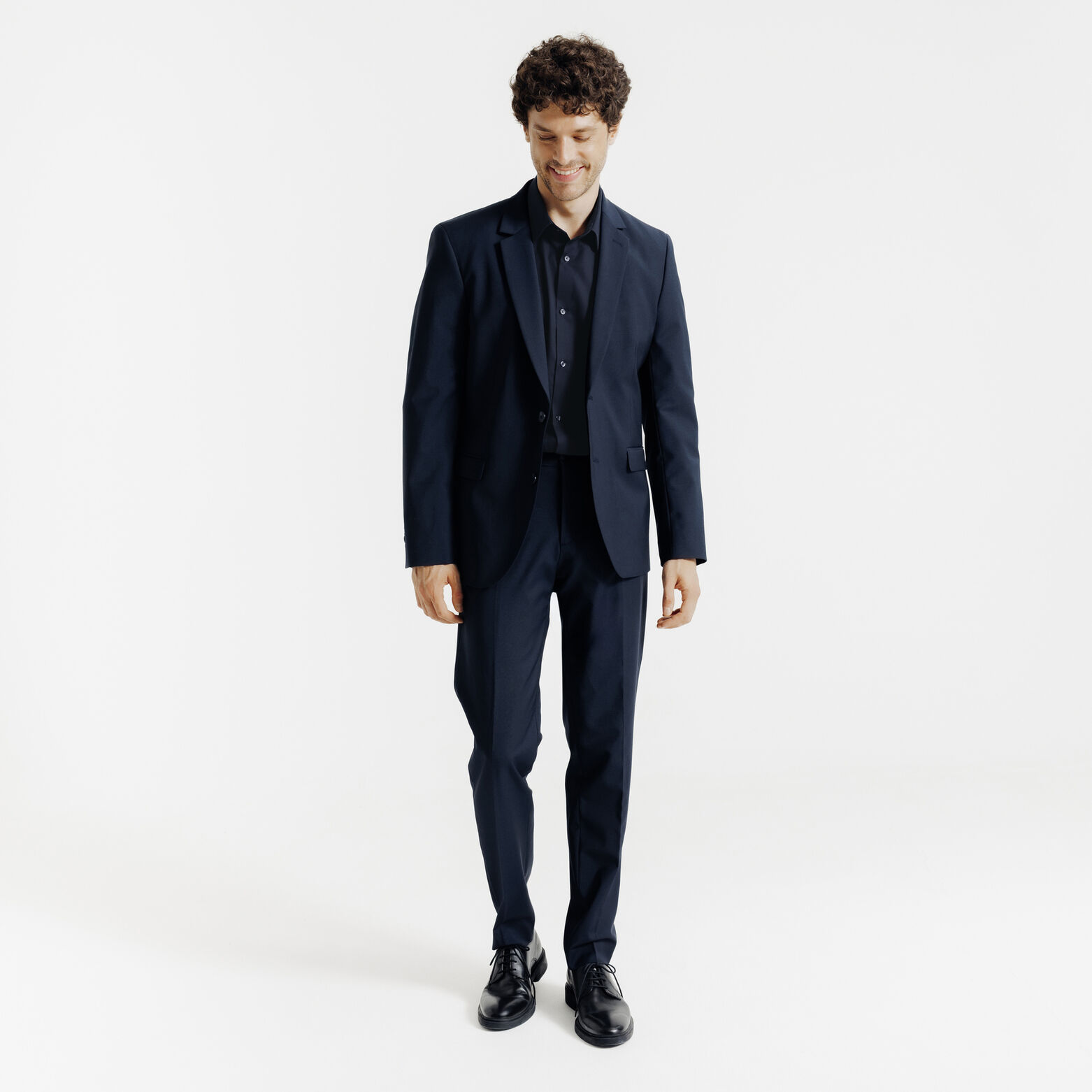 Strijkvrij regular fit hemd in katoen