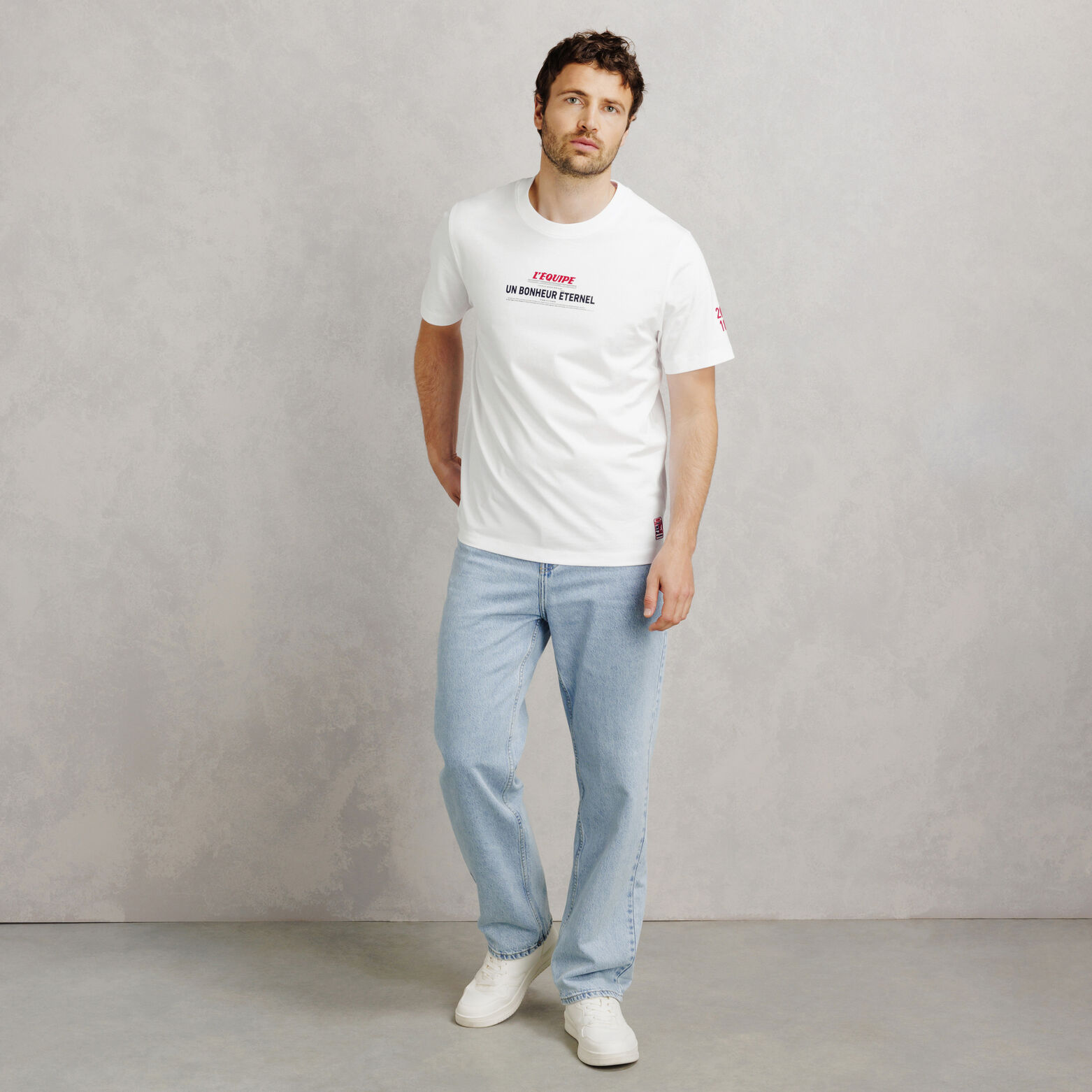 Tee shirt imprim&eacute; devant licence L'&Eacute;quipe