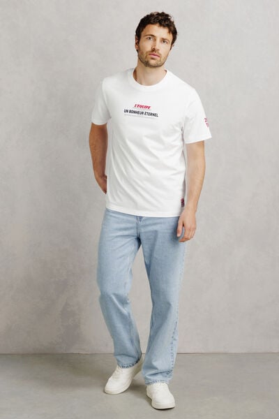 Tee shirt imprim&eacute; devant licence L'&Eacute;quipe