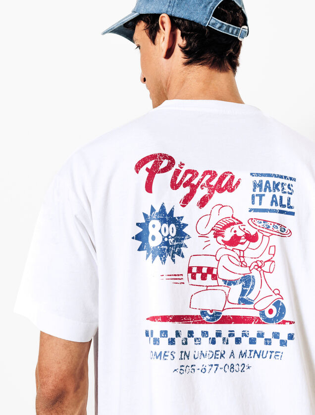 Tee shirt imprim&eacute; col rond