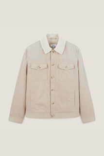 Blouson velours col chemise