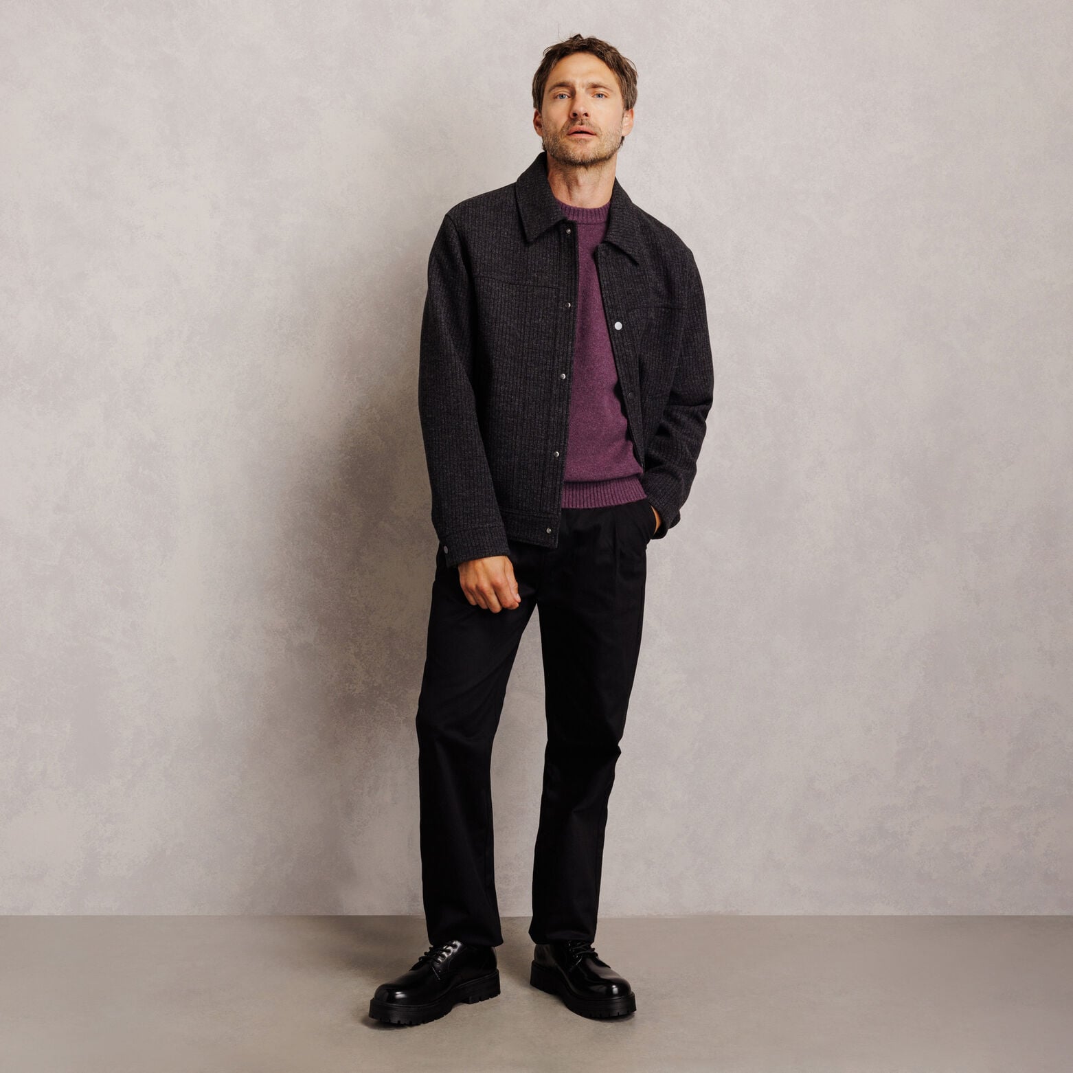 Pull col rond mousseux coton majoritaire