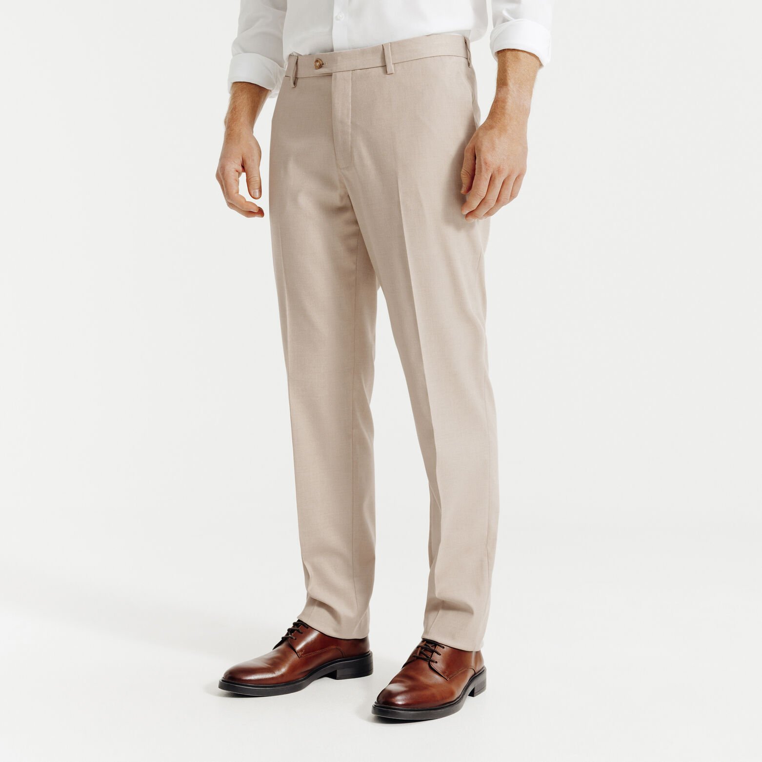 Comfort fit kostuumbroek in twill