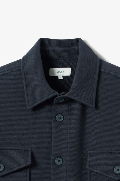 Surchemise twill col fran&ccedil;ais