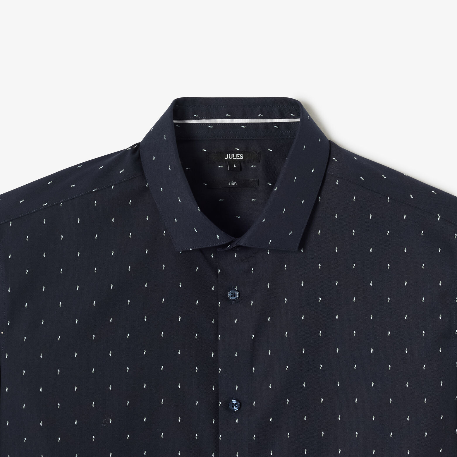 Chemise sans repassage en coton imprimée