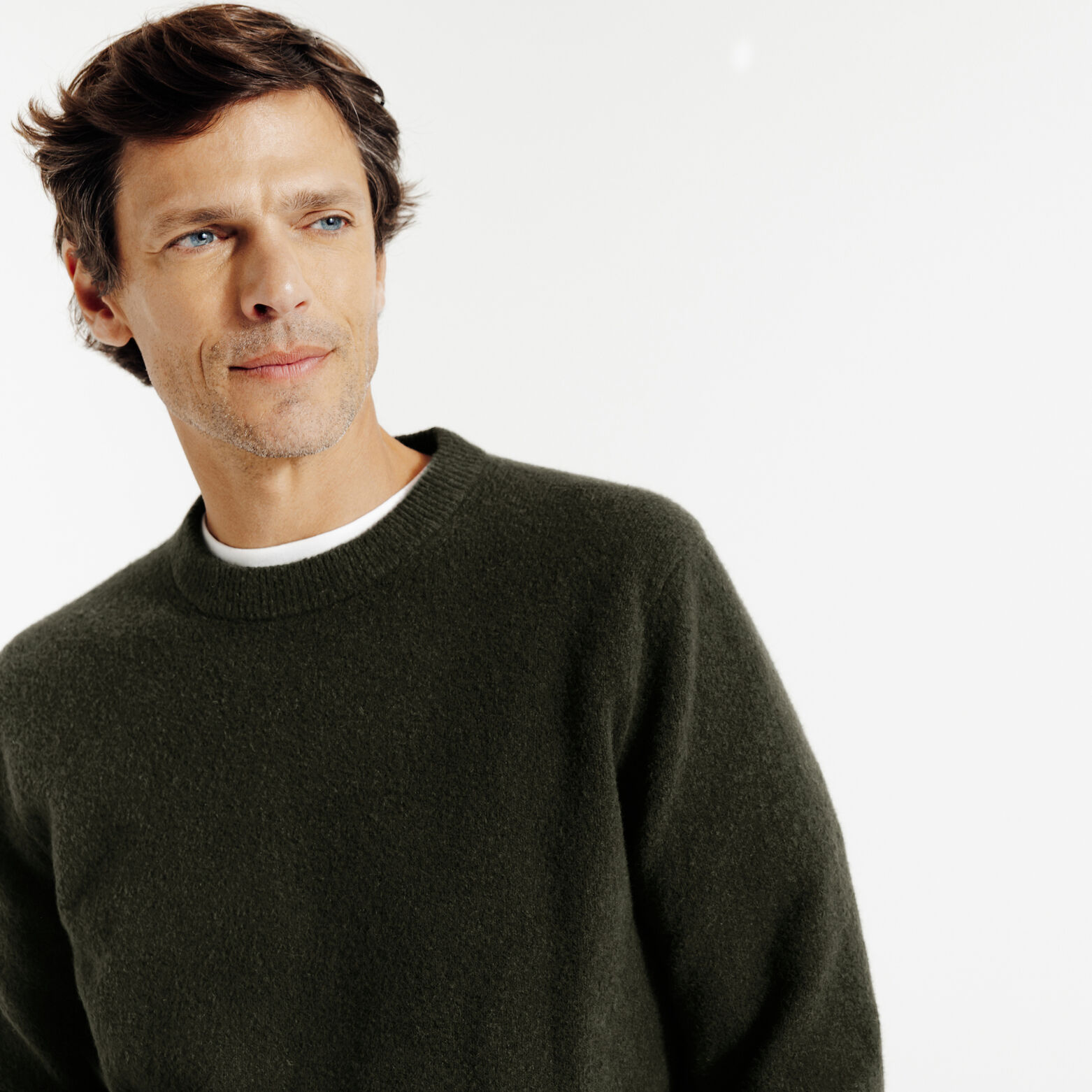 Pluizig trui ronde hals