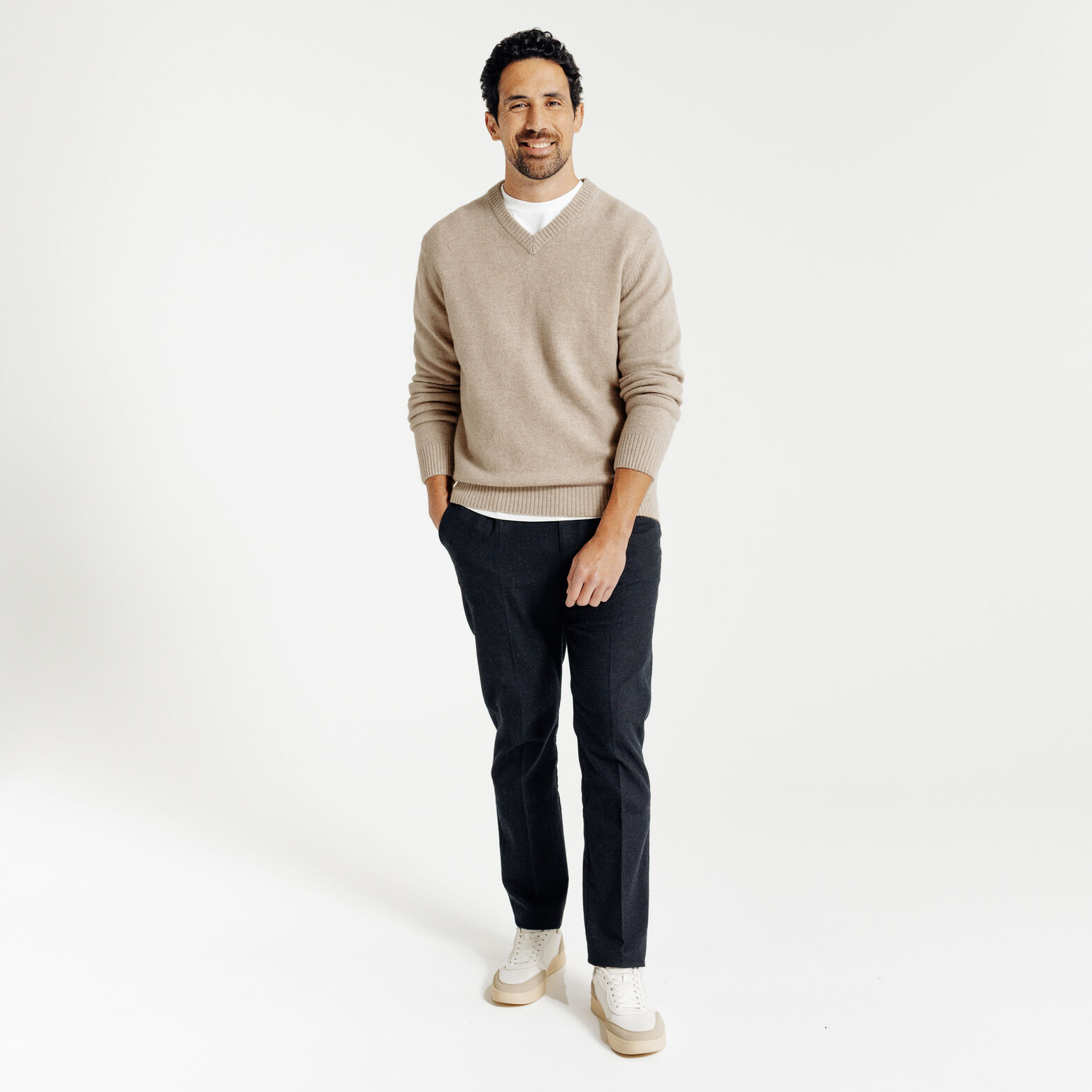 Pull col v lambswool