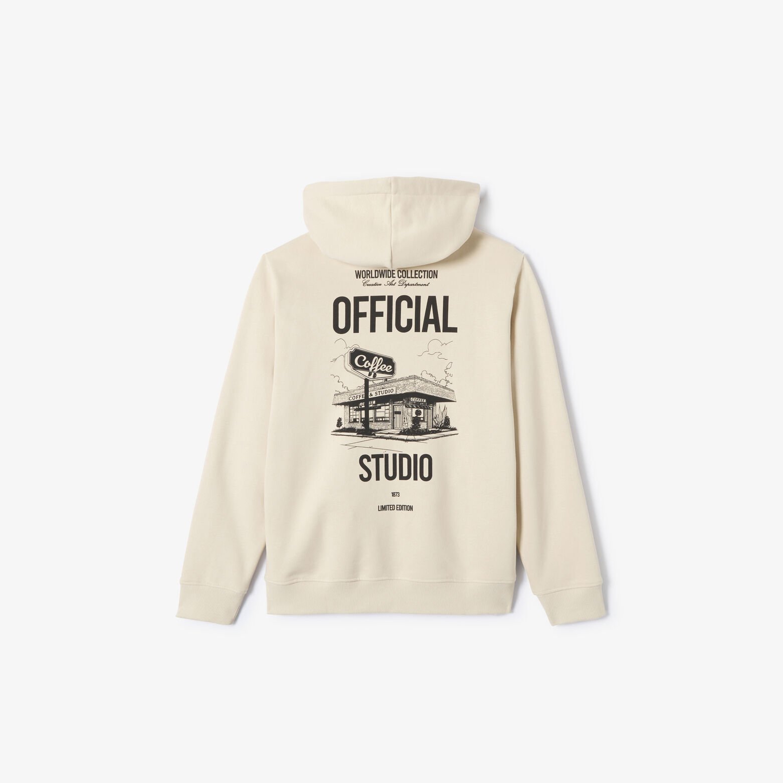 Sweat &agrave; capuche zipp&eacute; imprim&eacute;