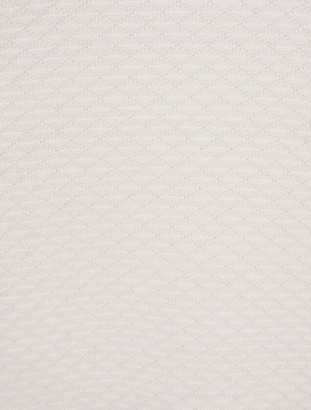 Pull col rond jeux de points fantaisie